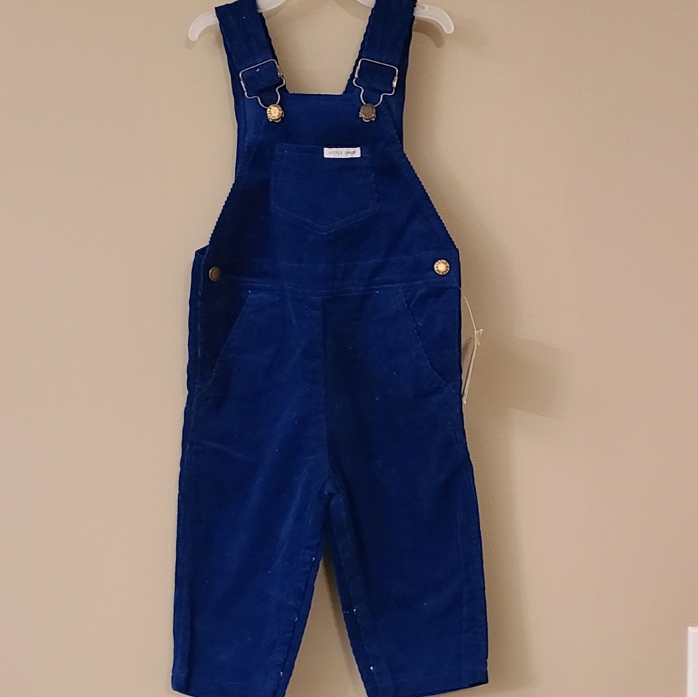 NWT Vintage royal blue corduroy overalls
